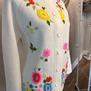 Bright & Cheery Vintage embroidered cardigan